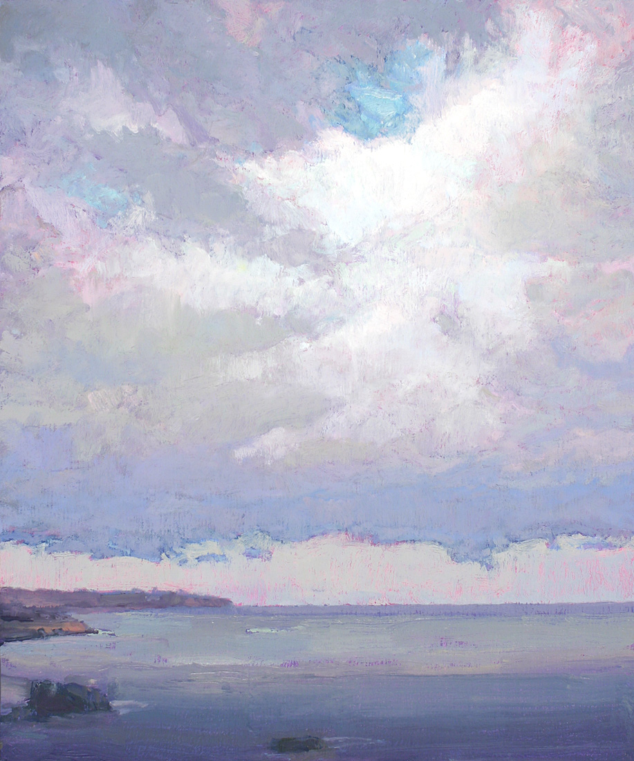 contemporary landscape oil painting of Bristol Channel, UK