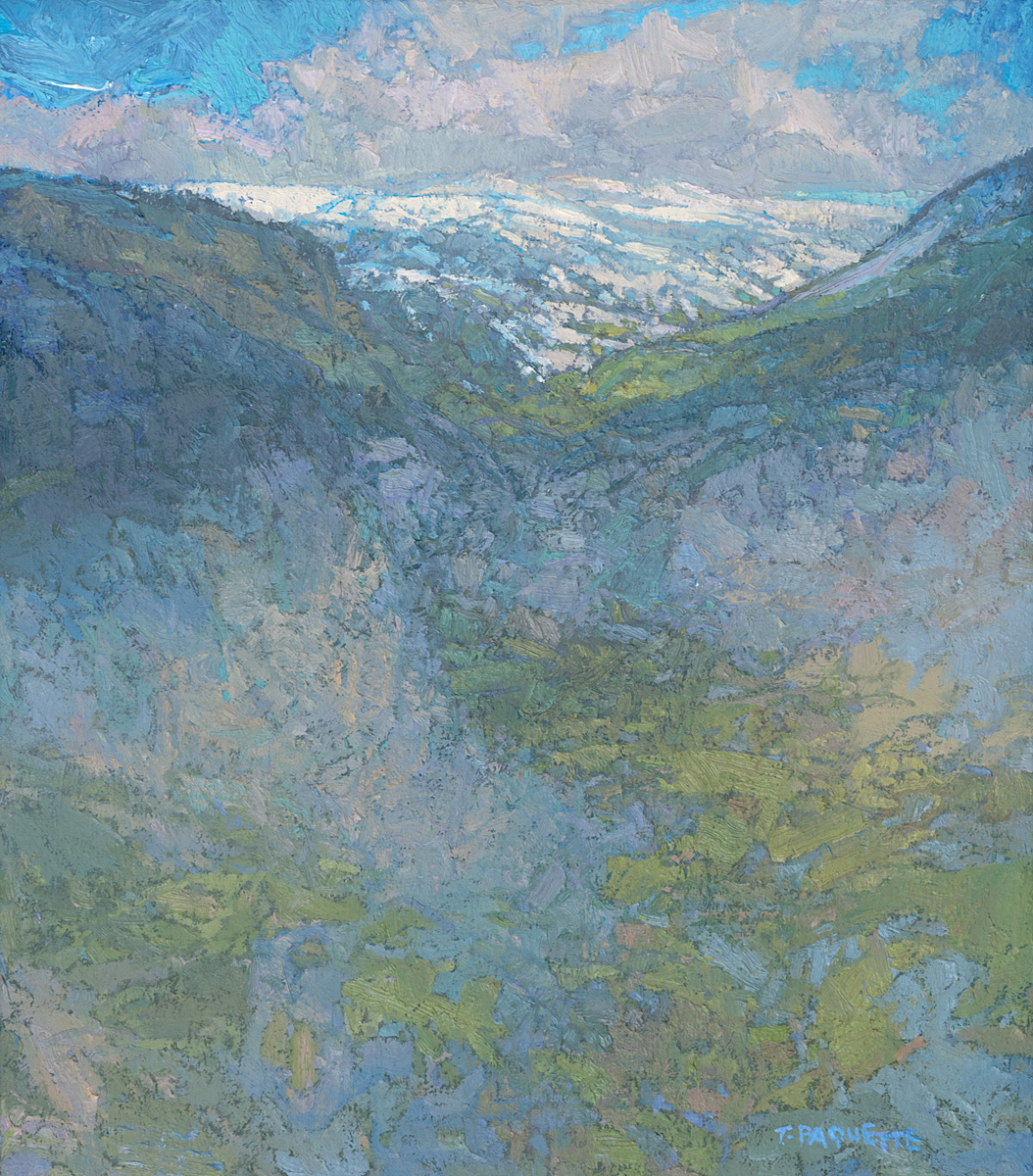contemporary landscape oil painting near Colmars-les-Alpes, France