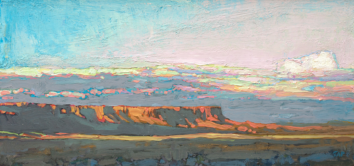 contemporary landscape oil painting of Vermilion Cliffs wilderness area in Arizona