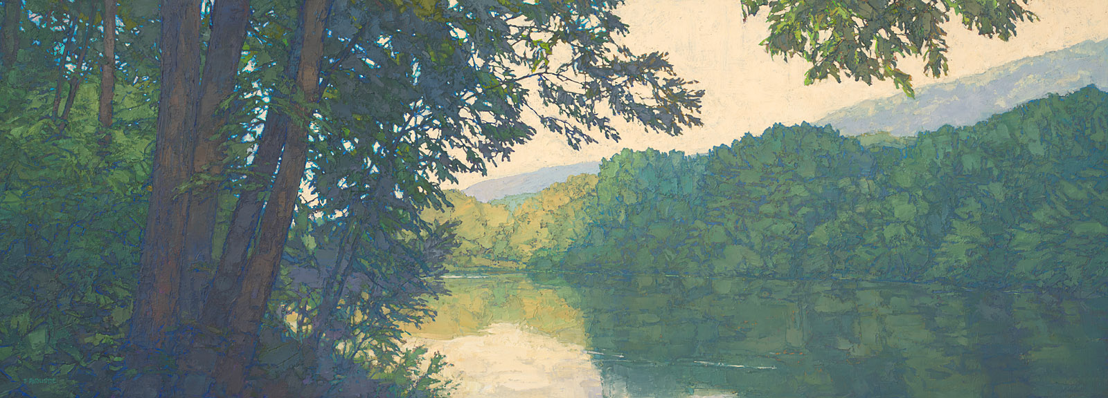 contemporary landscape oil painting of Allegheny Islands wilderness area in Pennsylvania