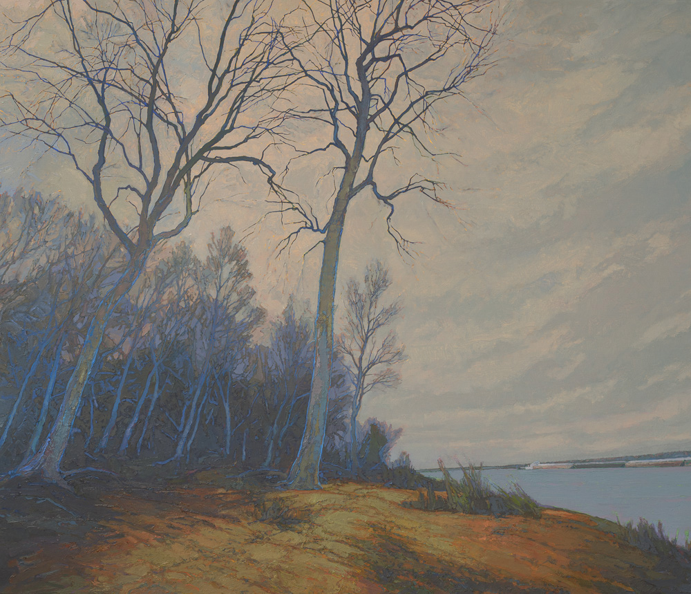 ""Reckoning after the Flood" Mississippi River oil painting