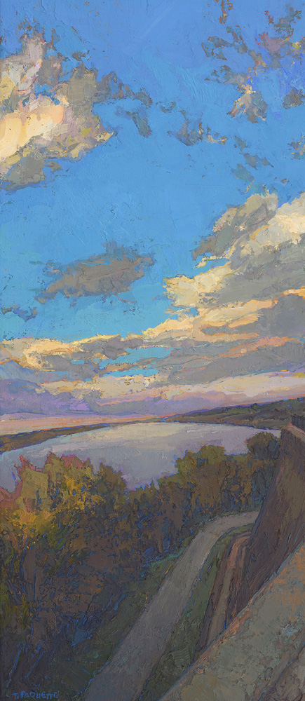 "Natchez Bluff Overlook" Mississippi River oil painting
