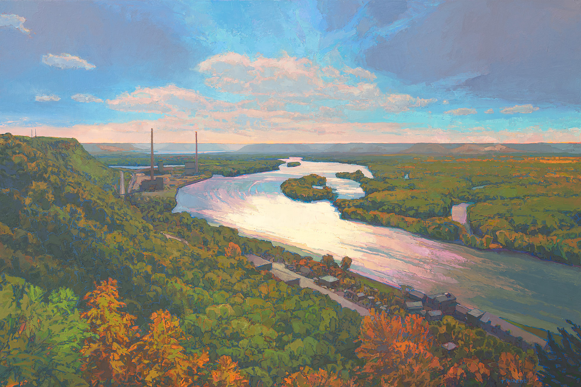 "Alma's Buena Vista" Mississippi River oil painting