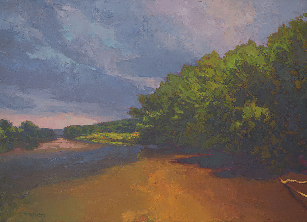 Maquoketa River oil painting