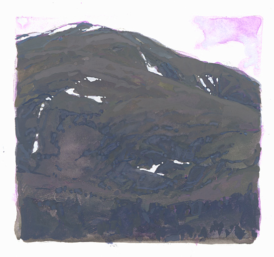 contemporary landscape gouache painting of Colorado Wilderness